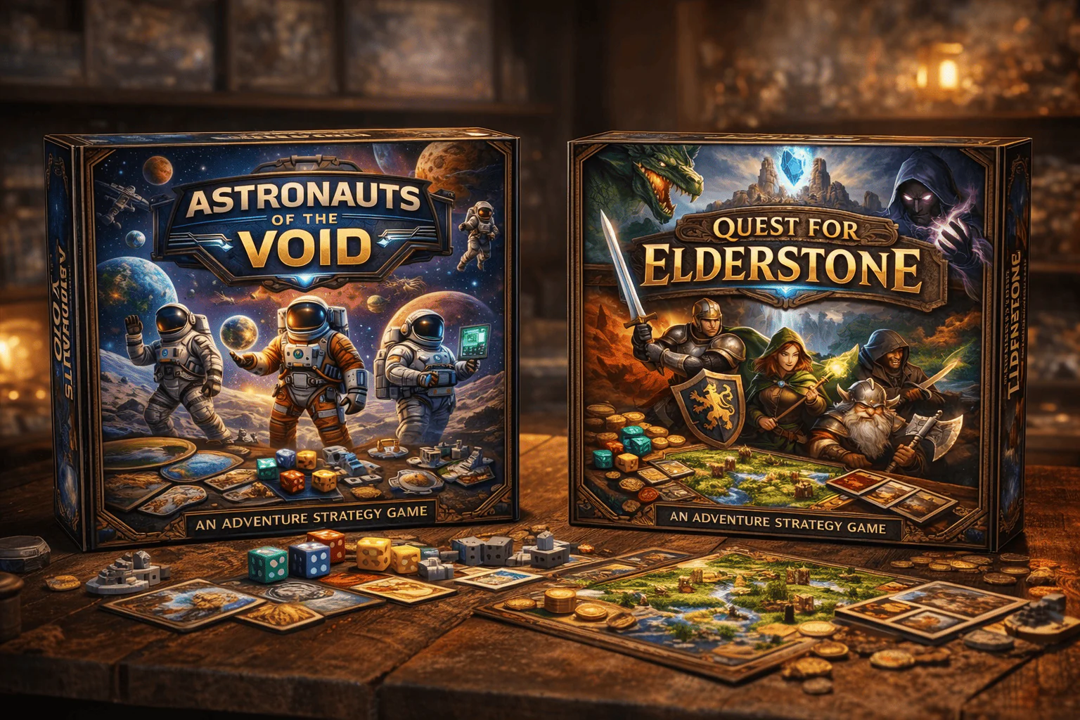 Illustration project: Board Game Cover Mockups1