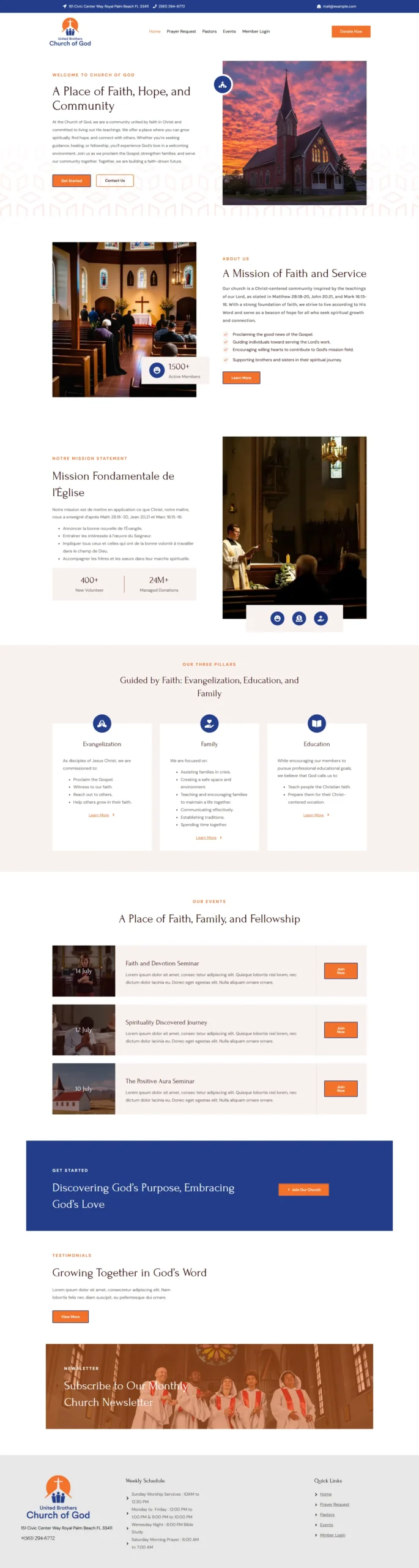 Website Development project: Church