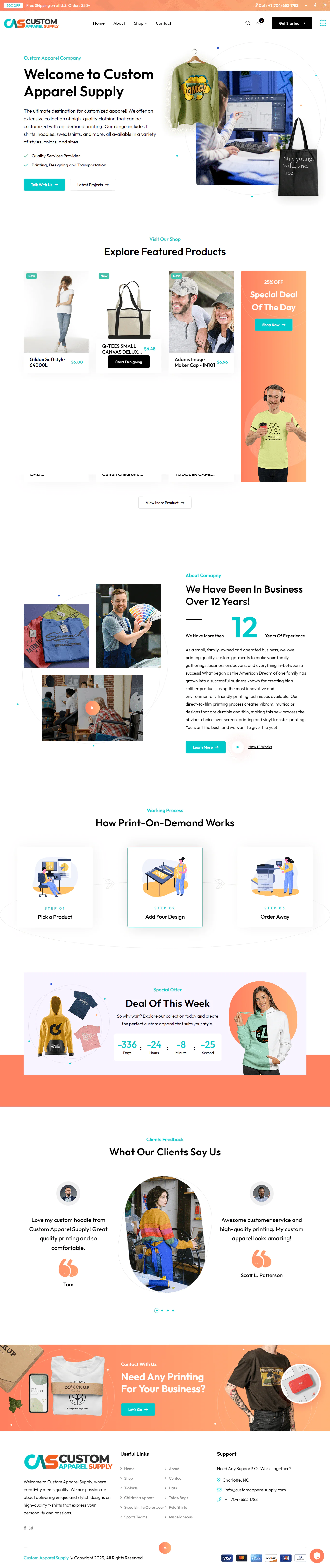 E-commerce Solution project: Customapparelsu