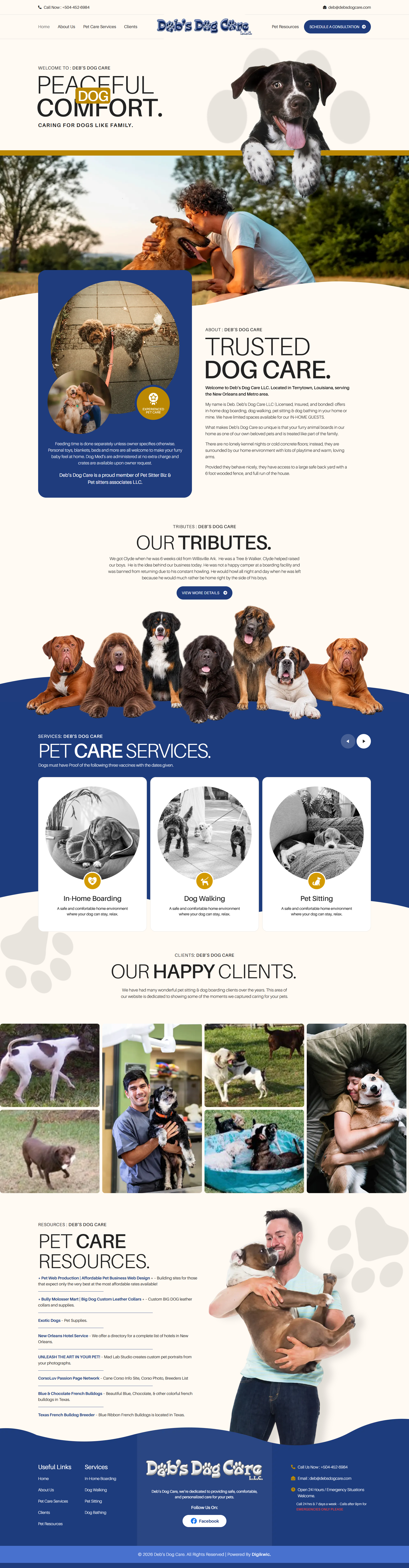 Website Development project: Debsdogcare