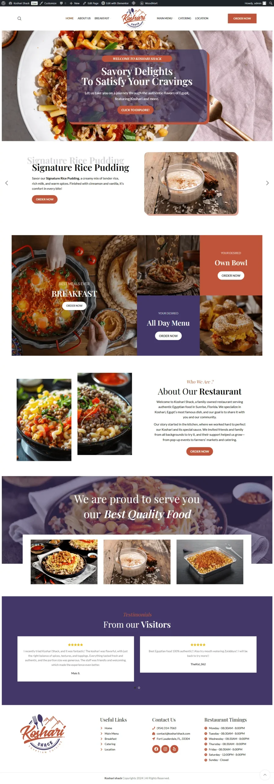 Website Development project: Koshari1