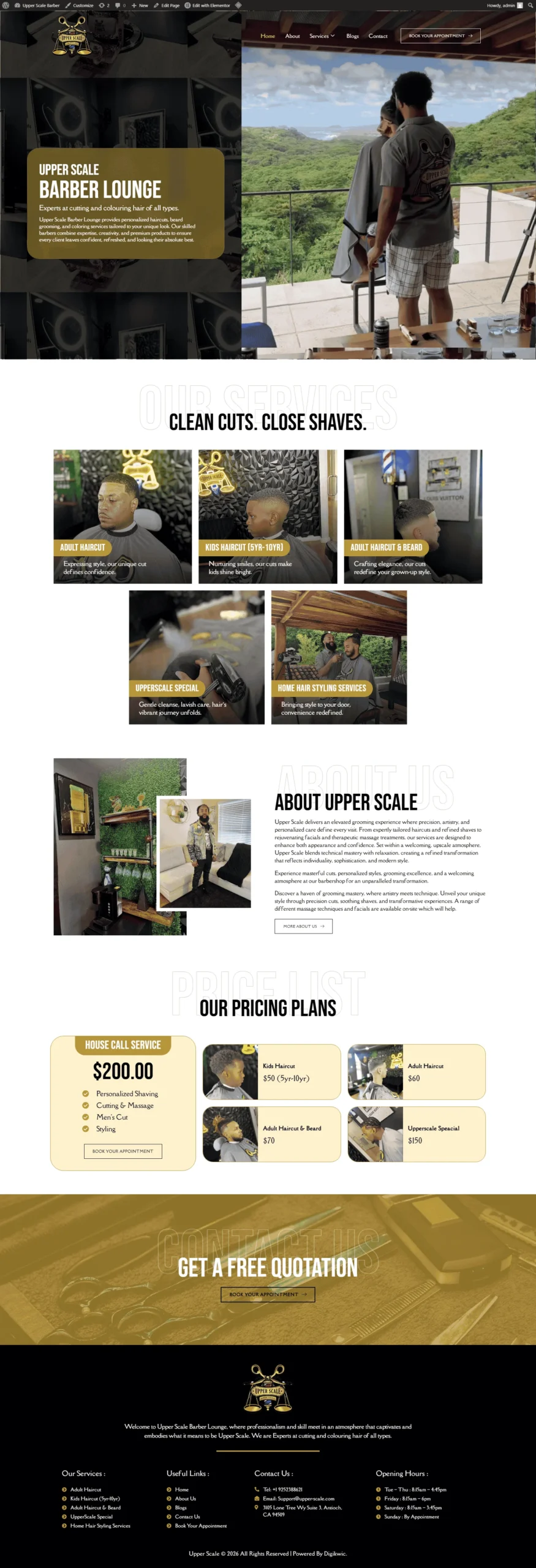Website Development project: Upperscale