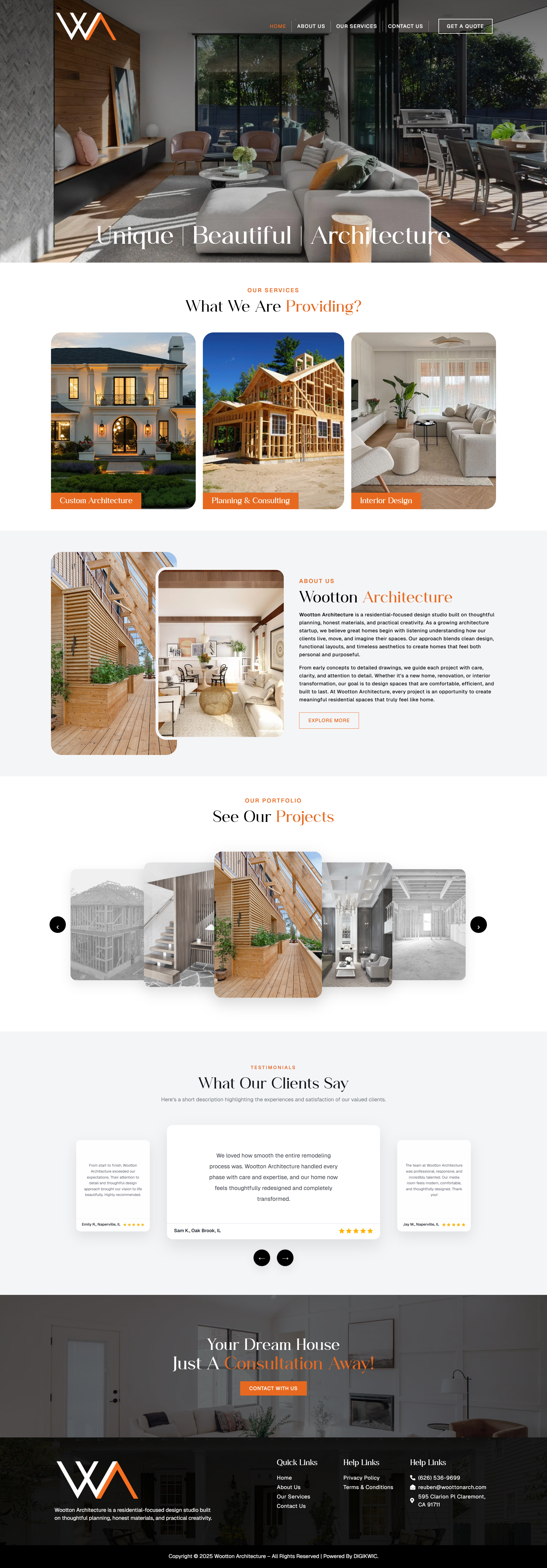 Website Development project: Woottonarch